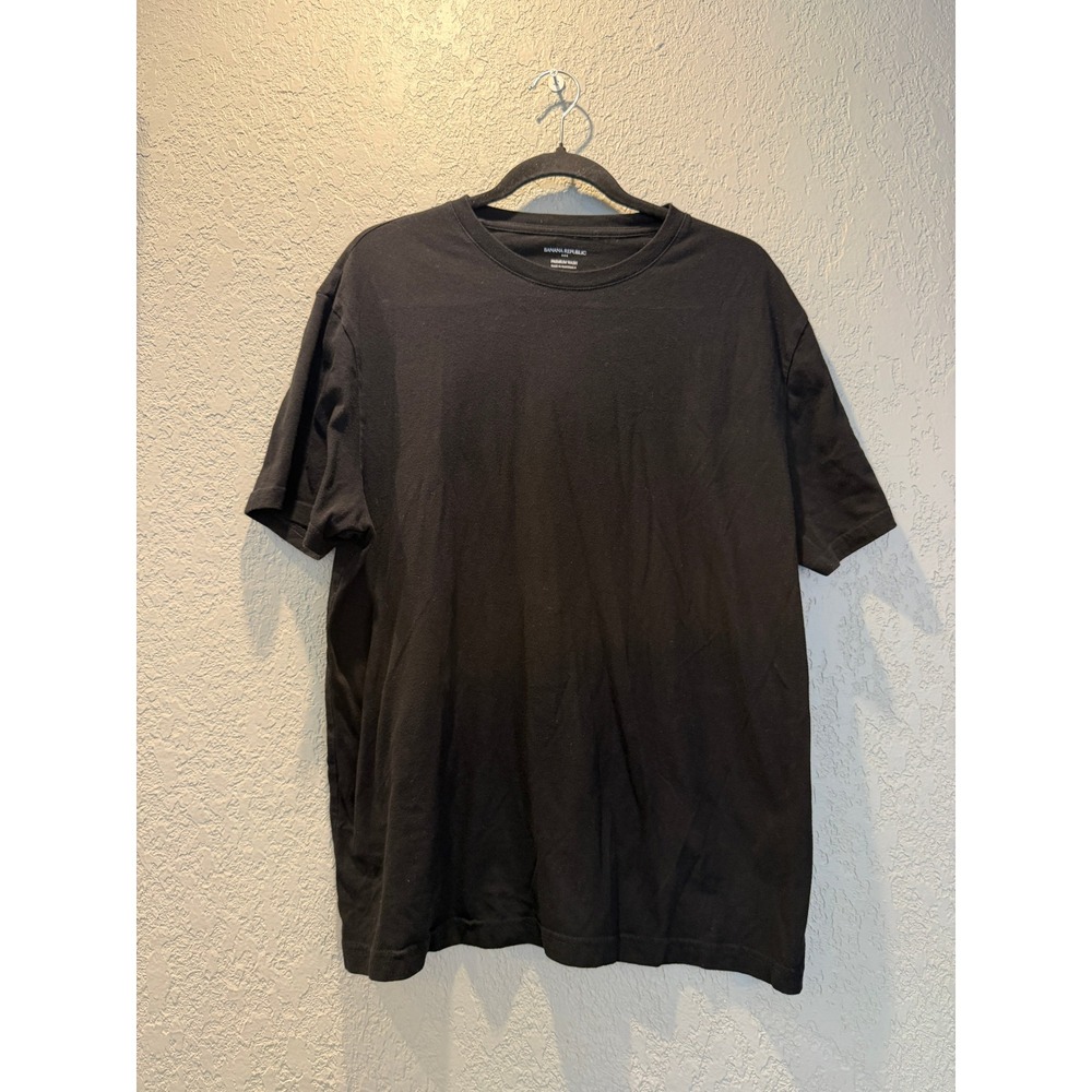 Banana Republic Premium Wash Black Crewneck T-Shirt Mens Large Short Sleeve Tee